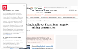 Daimler India rolls out BharatBenz range for mining, construction - bharatbenz truck company