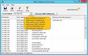 Mac Address Finder Tool | SolarWinds