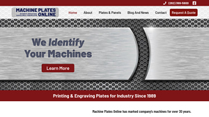 Machine Plates Online - Custom Nameplates and Identification Plates ... - manufacturer plate