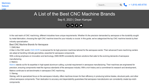 Best CNC Brands Ranked by Industry | Machinery Network - cnc manufacturer