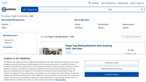 Used Paper Cup Machines for sale in USA - Machinio - paper cup machine factory
