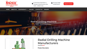 Radial Drilling Machine Manufacturers - Machless Drills - radial drilling machine company