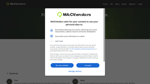 Home | MAC Vendor Lookup Tool & API | MACVendors.com - mac address by manufacturer