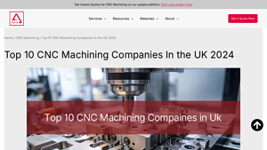 Top 10 CNC Machining Companies In the UK 2024 - madearia.com - cnc manufacturer