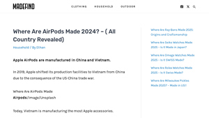 Where Are AirPods Made 2024? - ( All Country Revealed) - MadeFind - chinese airppod manufacturer