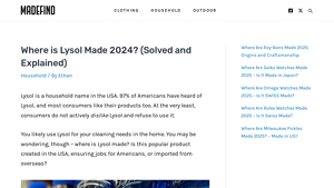 Where is Lysol Made 2024? (Solved and Explained) - MadeFind - lysol canadian ownership manufacturer