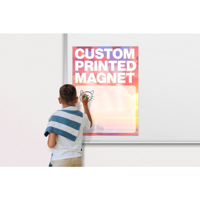 A relevant stock photo of magnetic whiteboard custom in a typical setting.