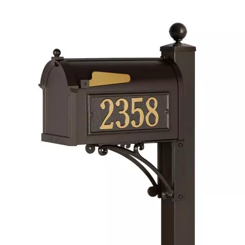A relevant stock photo of mailboxes custom in a typical setting.