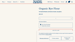Organic Rye Flour - Maine Grains - rye flour bulk