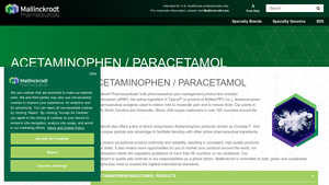 AcetaminophenParacetamol | Mallinckrodt Pharmaceuticals - tylenol manufacturer