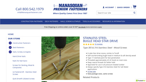 305 & 316 Stainless Steel Screws: Bugle Head Star Drive - stainless steel screws bulk