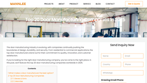 Top 20 Door Manufacturing Companies In 2024 - mannleeco.com - largest manufacturer of steel in the world