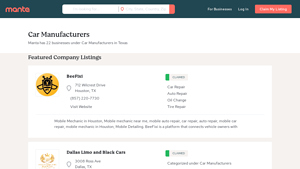 Car Manufacturers | Texas - Manta.com - car manufacturer texas