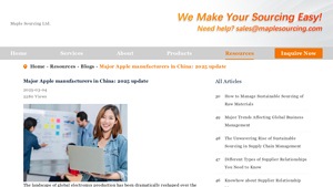 Major Apple manufacturers in China: 2025 update - apple manufacturer company