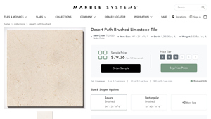 Desert Path Brushed Limestone Tile 24×24 - Marble Systems - limestone tiles factory