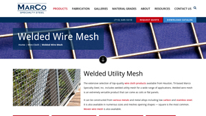 Welded Wire Mesh Products - Marco Specialty Steel - welded mesh factory