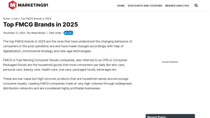 Top 20 FMCG Brands and Companies in the World in 2025 - fmcg manufacturer