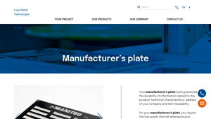 Manufacturer's plate - Martin Technologies - manufacturer plate