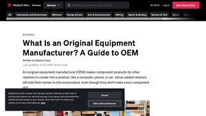 What Is an Original Equipment Manufacturer? A Guide to OEM - oem equipment manufacturer