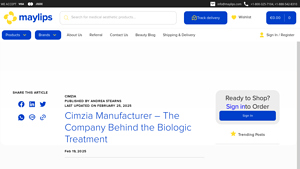 Cimzia Manufacturer - The Company Behind the Biologic Treatment - Maylips - cimzia manufacturer