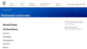 Metformin (oral route) - Mayo Clinic - metformin manufacturer