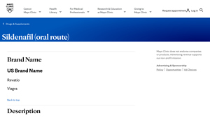 Sildenafil (oral route) - Mayo Clinic - viagra manufacturer