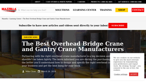 The Best Overhead Bridge Crane and Gantry Crane Manufacturers - bridge crane manufacturer