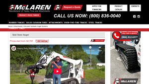 Skid Steer Auger | Excavator Auger | McLaren - hydraulic auger manufacturer