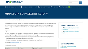 Minnesota Co-Packer Directory | Minnesota Department of Agriculture - value of a small specialty food manufacturer