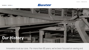 Our History - Baxter - baxter manufacturer