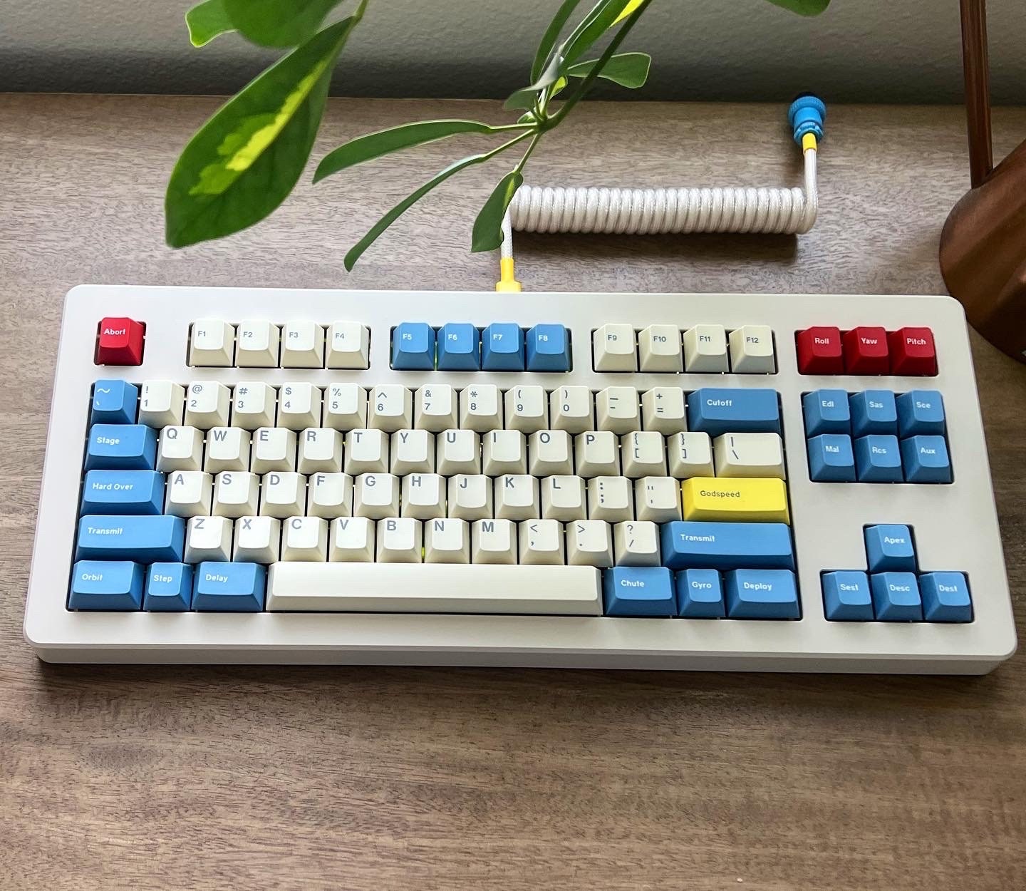 A relevant stock photo of mechanical keyboard custom in a typical setting.