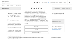 Volvo Cars adjusts electrification ambitions, remains committed to ... - volvo electric company