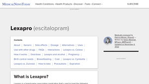 Lexapro: Side effects, dosage, alternatives, uses, and more - lexapro manufacturer