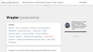 Vraylar (cariprazine): Side effects, dosage, uses, and more - vraylar manufacturer