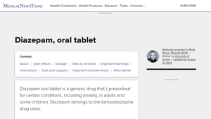 Diazepam: Side effects, dosage, uses, and more - Medical News Today - valium manufacturer
