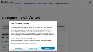 DIAZEPAM - ORAL (Valium) side effects, medical uses, and ... - MedicineNet - valium manufacturer