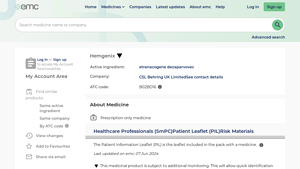 Hemgenix - Patient Information Leaflet (PIL) - (emc) | 14702 - medicines - hemgenix manufacturer