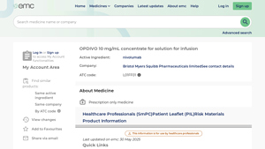 OPDIVO 10 mg/mL concentrate for solution for infusion - opdivo manufacturer