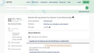Bimzelx 160 mg solution for injection in pre-filled syringe - bimzelx manufacturer