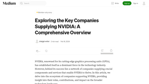 Exploring the Key Companies Supplying NVIDIA: A Comprehensive ... - Medium - nvidia chip manufacturer