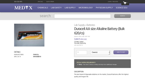 Duracell AA size Alkaline Battery (Bulk 620/cs) - Medix - duracell aa bulk