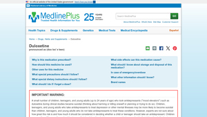 Duloxetine: MedlinePlus Drug Information - duloxetine recall manufacturer
