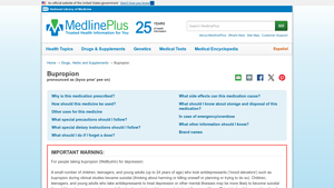 Bupropion: MedlinePlus Drug Information - best generic bupropion manufacturer
