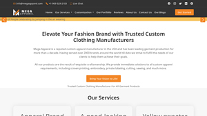 Leading Custom Clothing Manufacturers in USA - Mega Apparel - clothing designer manufacturer