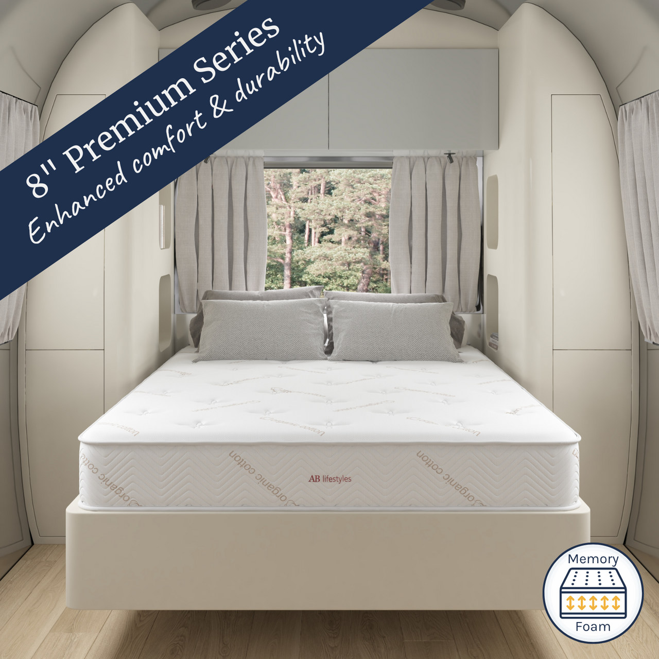 A relevant stock photo of memory foam mattress custom in a typical setting.