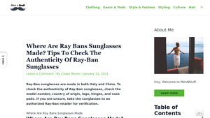 Where Are Ray Bans Sunglasses Made? Tips To Check The ... - MENnStuff - ray ban manufacturer china