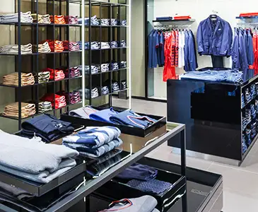 A relevant stock photo of men's clothing supplier in a typical setting.