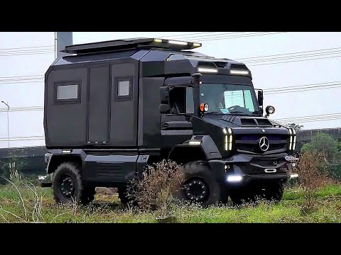 A relevant stock photo of mercedes unimog custom in a typical setting.