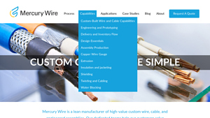 Custom Wire and Cable | Cable Assemblies | Mercury Wire - cable assemblies manufacturer