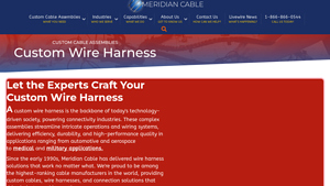 Custom Wire Harness | Custom Wire Harness Manufacturers - Meridian Cable - wiring harness manufacturer